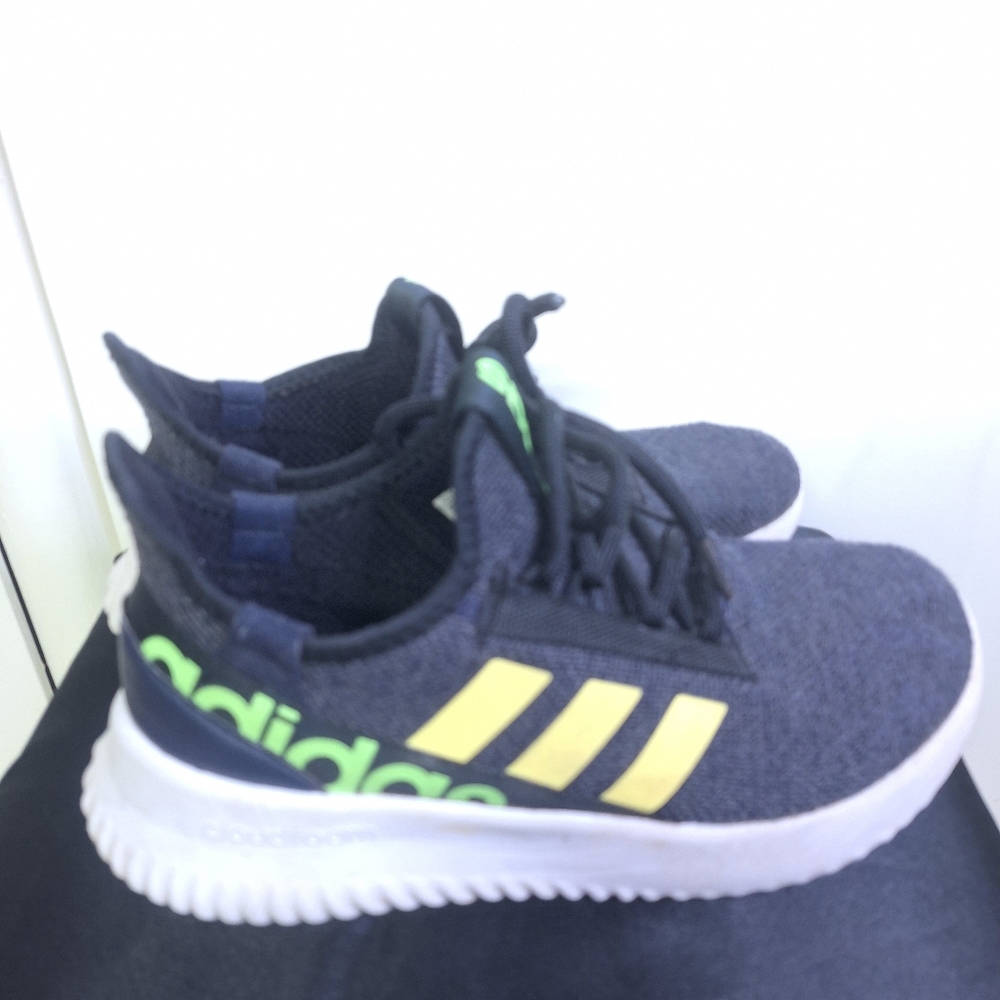 Adidas Dark Blue and Yellow Athletic Running  Shoes Size 6